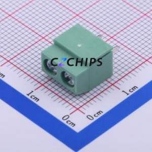 JL126-50002G01 Screw Terminal Block Through hole Component (THT),P=5mm Connector 1x2P 5mm Green Through Hole - Product Image 2