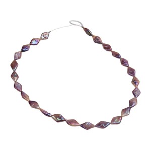 Collier en perles d'eau douce naturelles de style baroque en forme de diamant, bijoux semi-finis de couleur violette, vente en gros - Product Image 5
