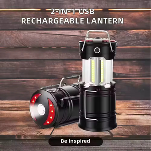 Rechargeable <b>LED</b> Camping Lantern Aluminum Alloy IP65 Waterproof With <b>Red</b> Side <b>Lights</b> For Outdoor Use - Product Image 5