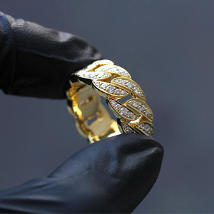 Anello Q581 con Diamanti, Placcato in Oro 18K, Taglio Brillante Rotondo, Diamanti Naturali, Unisex per Uso Quotidiano - Product Image 2