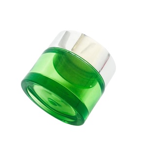 Frasco de PETG Verde Reciclable de 50 ml con Tapa de Rosca Plateada de Plástico de 5 mm de Grosor, Logotipo Personalizado para Crema Contorno de Ojos - Product Image 1
