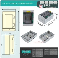 Boîtier de distribution extérieur EKYK HA-4 Circuit Green Buckle, étanche IP65, 15A 400V, 6 prises, protection contre les fuites, vide
