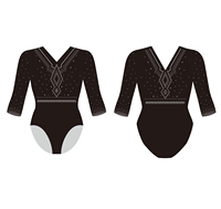 Justaucorps de gymnastique à manches 3/4 pour filles OEM justaucorps personnalisés pour filles Spandex vêtements de danse pour l'entraînement des enfants