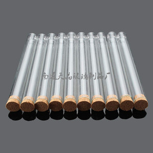 Tubo de Ensayo de Vidrio Tianjing 18x180mm con Fondo Redondo y Tapón de Corcho, Consumible de Laboratorio - Product Image 2