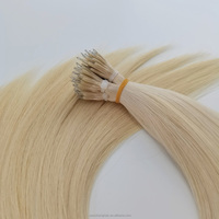 Extensions de cheveux russes 12A double tirage, cuticules alignées, lisses et soyeuses, à micro-anneaux Nano Ring
