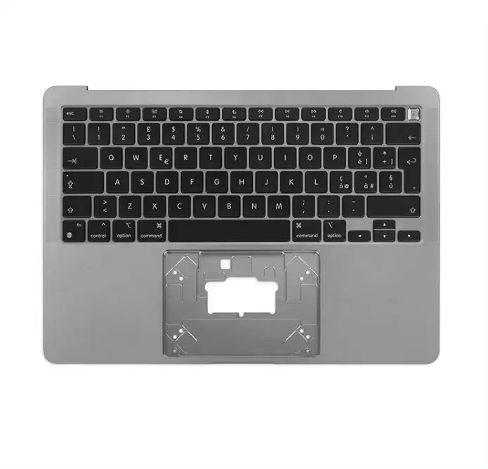 LCDOLED grosir Space Gray untuk MacBook Air 13 "M1 A2337 casing Topcase + keyboard Spanyol + lampu latar