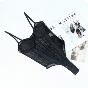 Stokta 2026 Çok Satan Parti Şeffaf Fileli Balenli Korse Body Push Up Balenli Sütyen Derin V Faja Kadın Bodyleri - Product Image 5