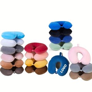 <b>Memory</b> <b>Foam</b> Travel Neck Pillow U Shaped <b>Cushion</b> for Airplane Car Office Nap - Custom Logo Promotional Gift - Product Image 1