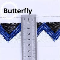 Matériaux de chaussures exclusifs transfrontaliers, style ethnique vintage, en dentelle brodée tricotée avec perles et paillettes géométriques triangulaires, pour DIY