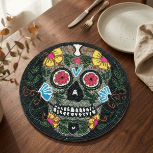 Posavasos de Cuentas de Vidrio Hechos a Mano, Ecológicos, 14x14, Decoración Temática de Halloween, Tapetes de Cuentas Detallados y Únicos, Protectores de Mesa - Product Image 4