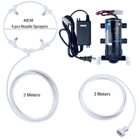 Kit de brumisation avec anneau de ventilateur noir de 40 cm de diamètre, pompe électrique, couleur personnalisable, pour refroidissement extérieur en été