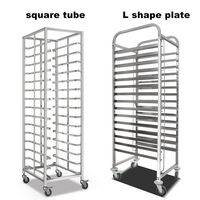 Chariot à roulettes en acier inoxydable à 15 niveaux, pour boulangerie, restauration, four, plateau, étagère, chariot de séchage, équipement de cuisine