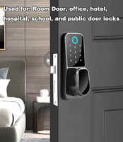 Cerradura Inteligente TTlock Cloud para Hogar, Hotel u Oficina, de Aleación de Zinc con Huella Dactilar y Código, para Puertas de Madera/Acero Inoxidable