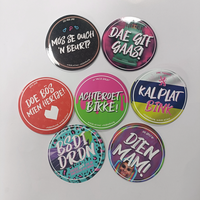 Pegatinas redondas brillantes a prueba de agua Etiquetas de logotipo de empresa de PVC de vinilo personalizado Etiquetas de promoción de círculo de 3 pulgadas de diámetro
