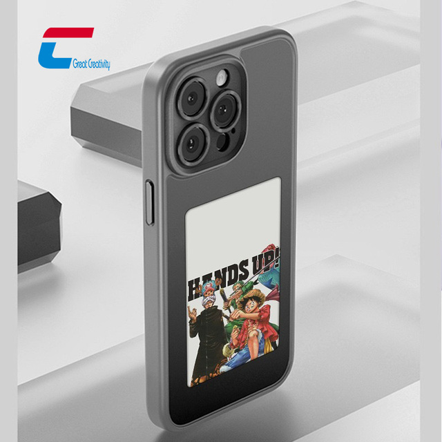 NFC Function NFC Smart 4 Color E-ink Screen Display Phone Case DIY NFC Phone Case for Smartphone 13 15 Pro Max