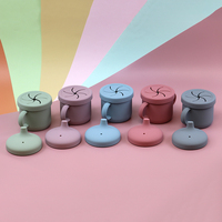 Gobelet d'apprentissage sans BPA pour tout-petits, gobelet à bec 3 en 1 en silicone avec double poignée pour bébé de 6 mois et plus, motif personnalisé