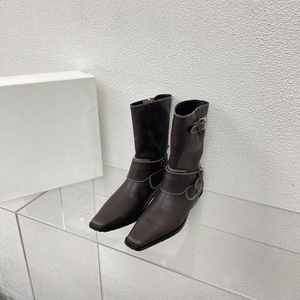 Original Craft Plain Upper Almond Toe Mid Heel <strong>Ankle</strong> <strong>Boots</strong> Fashion <strong>Italian</strong> Style <strong>Women</strong> Daily <strong>Boots</strong> - Product Image 4