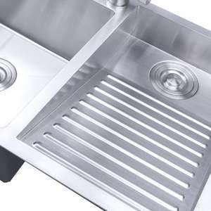 Lavadero para Balcón de Acero Inoxidable para el Hogar con Tabla de Lavar, Fregadero de Gran Tamaño Hecho a Mano de Acero 304 de una Sola Cuba - Product Image 5