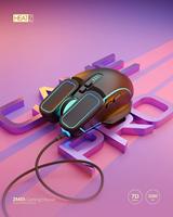 Ratón para juegos RGB con cable Competencia Ratón eléctrico Macro Prensa Pistola Programación para escritorio