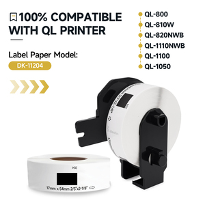 Etiqueta Adhesiva de Código de Barras Orison Compatible con DK-11204 DK 1204, Rollo de Papel Térmico de 17 mm x 54 mm x 400 Etiquetas para <span class=keywords><strong>Impresora</strong></span> Brother <span class=keywords><strong>QL</strong></span>-<span class=keywords><strong>800</strong></span> <span class=keywords><strong>QL</strong></span>-700 - Product Image 2