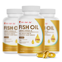 Capsules d'huile de poisson pour le soutien cardiovasculaire - Aide à maintenir des niveaux de cholestérol sains, avec EPA et DHA, provenance durable