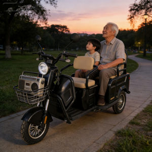 Tricycle électrique HengQiao 3 places ouvert (60V, cadre en acier) certifié DOT, navette pour les visites des sites touristiques et patrimoniaux culturels - Product Image 3