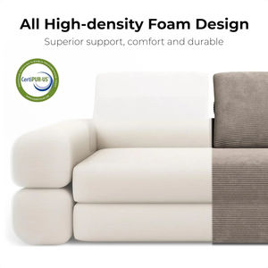 Sofá Cama de Tela Portátil, Minimalista y Ecológico, con Altura Ajustable, para Dormitorio, de 2 Plazas, con Respaldo Cuadrado, Origen China - Product Image 3