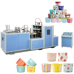 Digitale Farbe Pappbecher herstellungs maschine manuelle Pappbecher maschine Tasse pro Minute