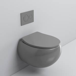 Design moderne Salle de bain Articles sanitaires muraux <span class=keywords><strong>WC</strong></span> Toilette suspendue en céramique colorée en forme d'oeuf - Product Image 6