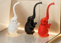 Brosse de toilette avec manche long et base de désinfection, ensemble de nettoyage créatif en forme d'éléphant pour toilettes