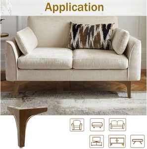 Gambe <span class=keywords><strong>per</strong></span> Mobili con Base in Metallo e Finitura Effetto Legno, 5.9 Pollici, <span class=keywords><strong>Piedi</strong></span> Triangolari <span class=keywords><strong>per</strong></span> Divano, Ricambio Fai-da-Te - Product Image 4