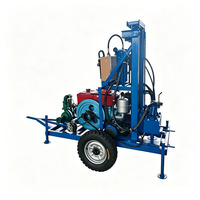 Mini-foreuse hydraulique portable sur support pour forage d'eau
