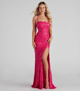 European and American sexy off-the-shoulder <b>sequin</b> evening dress with elegant slit for banquets and parties - Product Image 6