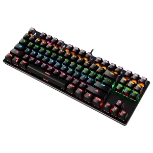 RGB durchscheinende mechanische Gaming-Tastatur Teclado 60% blau Spanisch Sprache Mini benutzer definierte PC RGB mechanische Tastaturen