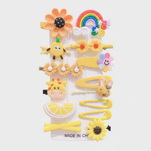Di tendenza stile coreano acrilico clip a scatto eleganti alla moda accessori per la decorazione dei capelli per i bambini per feste di vendita calda in cartone - Product Image 2