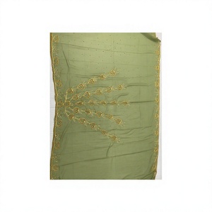 Hijab en Chiffon pour Femmes Musulmanes, Broderie de Pierres, Motif Floral Uni, Écharpe Quotidienne d'Hiver, 20 Couleurs, Haute Qualité, Respirant - Product Image 2