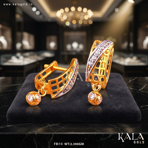 Boucles d'oreilles fantaisie Bali en or 18 carats pour femmes Design traditionnel et élégant - Product Image 4