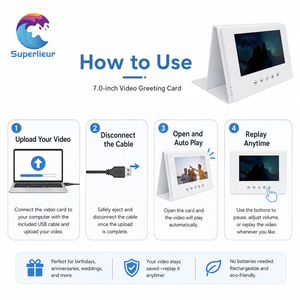 จอแสดงผลตั้งโต๊ะสำหรับองค์กรระดับมืออาชีพ Superlieur ขนาด 7 นิ้ว HD IPS พร้อมปฏิทินดิจิตอลแบบตั้งโต๊ะ LCD สำหรับสำนักงาน และวิดีโอบรอชัวร์ - Product Image 3