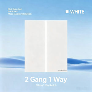 YuHe Group 2-Gang <b>Touch</b> Control Wall <b>Switch</b> Plastic Minimalist IP20 10A 230V - Product Image 1