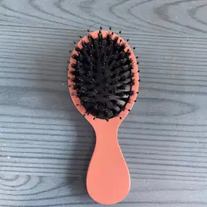 Wholesale Mini Hair Brush Portable Wooden Comb Brush Boar Bristle Hair Brush With Top Quality