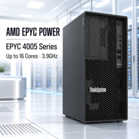 Server Tower Lenovo ThinkSystem ST45 V3 AMD EPYC 4005 16 Core 64GB ECC DDR5 Ringkas 17L
