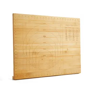 Wholesale Extra Large Natural Bamboo Kneading Pastry Board For Bread Dough Pizza Noodles Pastries