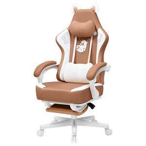 Chaise de jeu à 360 degrés, ergonomique, rotative, en cuir PU lisse, pour adultes, e-sport, ordinateur, <span class=keywords><strong>PC</strong></span>, dossier haut réglable avec repose-pieds - Product Image 2