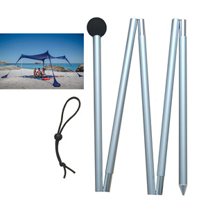 Poteaux de tente en alliage d'aluminium, 5 sections, 200x1,9 cm, support léger pour abri en bâche, utilisation en extérieur - Product Image 2