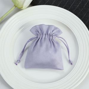 Wholesale Eco-Friendly Durable Jewellery Gift Bags Draw <b>String</b> Custom Suede Velvet Jewelry Pouch with Logo in 5-7 Inch Sizes - Product Image 3