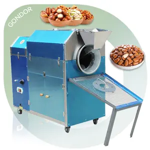 Notengebraad 100Kg Goedkope Pindadrum Sesam Chinese Kastanje Soja Graan Penut Roaster Machine Met Zouten