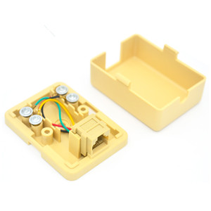 Boîtier <span class=keywords><strong>de</strong></span> jonction téléphonique CAT3 6P4C à 1 port, montage en surface, avec prise femelle RJ11 6P4C - Product Image 1