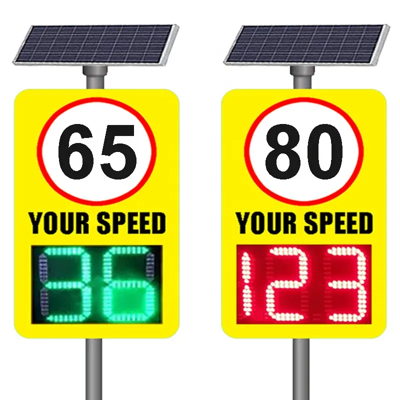 Radar Sign Speed Limit Sign Outdoor LED Car Speed Tester Display