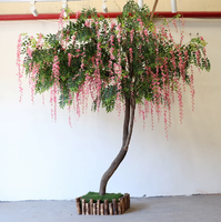 Arbre de glycine artificielle blanche QiHao, grand arbre pour la décoration de mariage et de fête