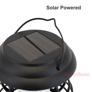 Lampe d'extérieur d'intérieur à énergie solaire <span class=keywords><strong>2</strong></span> en 1 lanterne violette à flamme jaune lampe anti-moustiques - Product Image 3